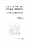 Lire et éditer André Chénier Ebook- Georges BUISSON