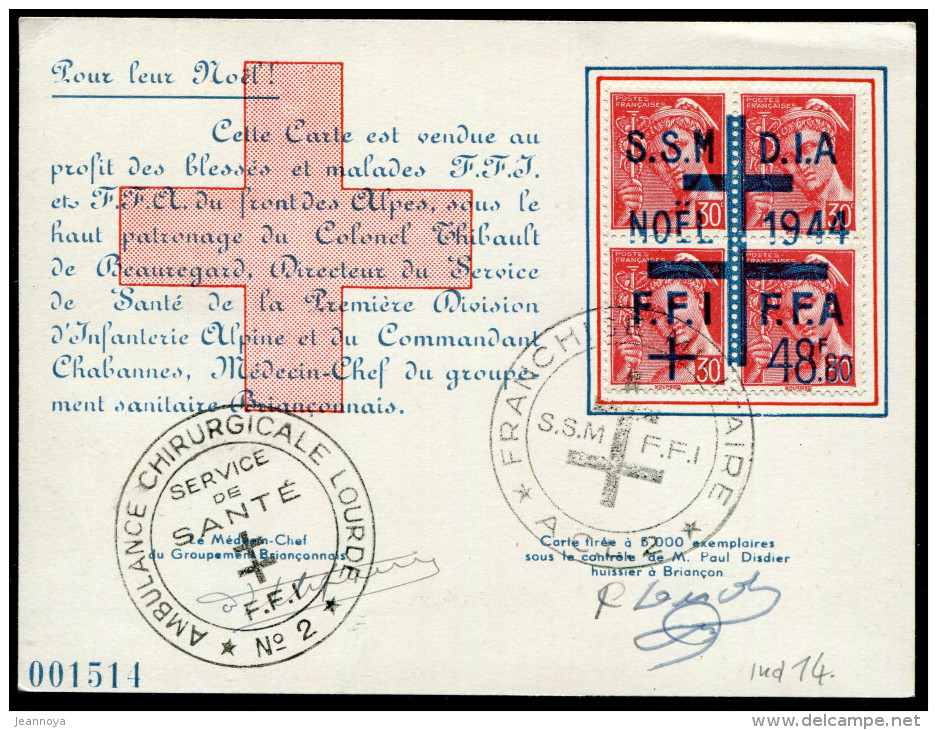 Carte Croix rouge 1944
