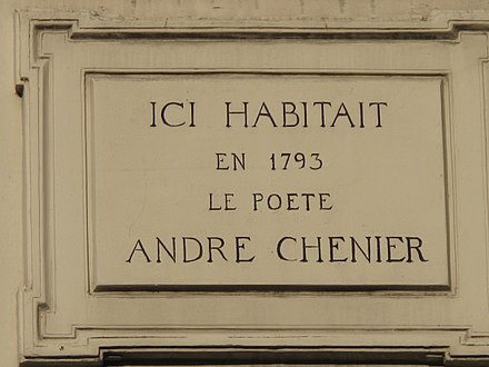 plaque André Chénier