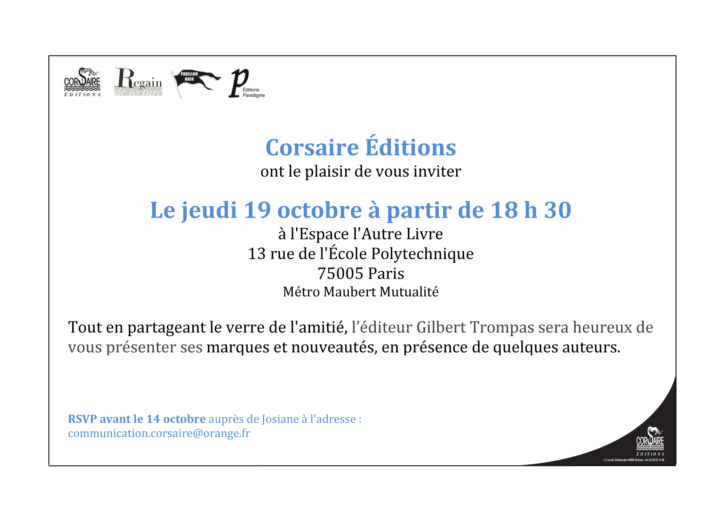 Invitation 19 octobre 2017